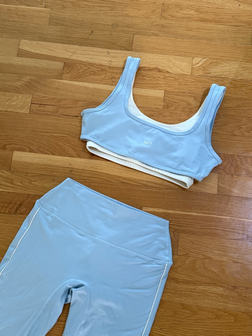 Set Actice Light Blue Set - Bra and Leggings Size M